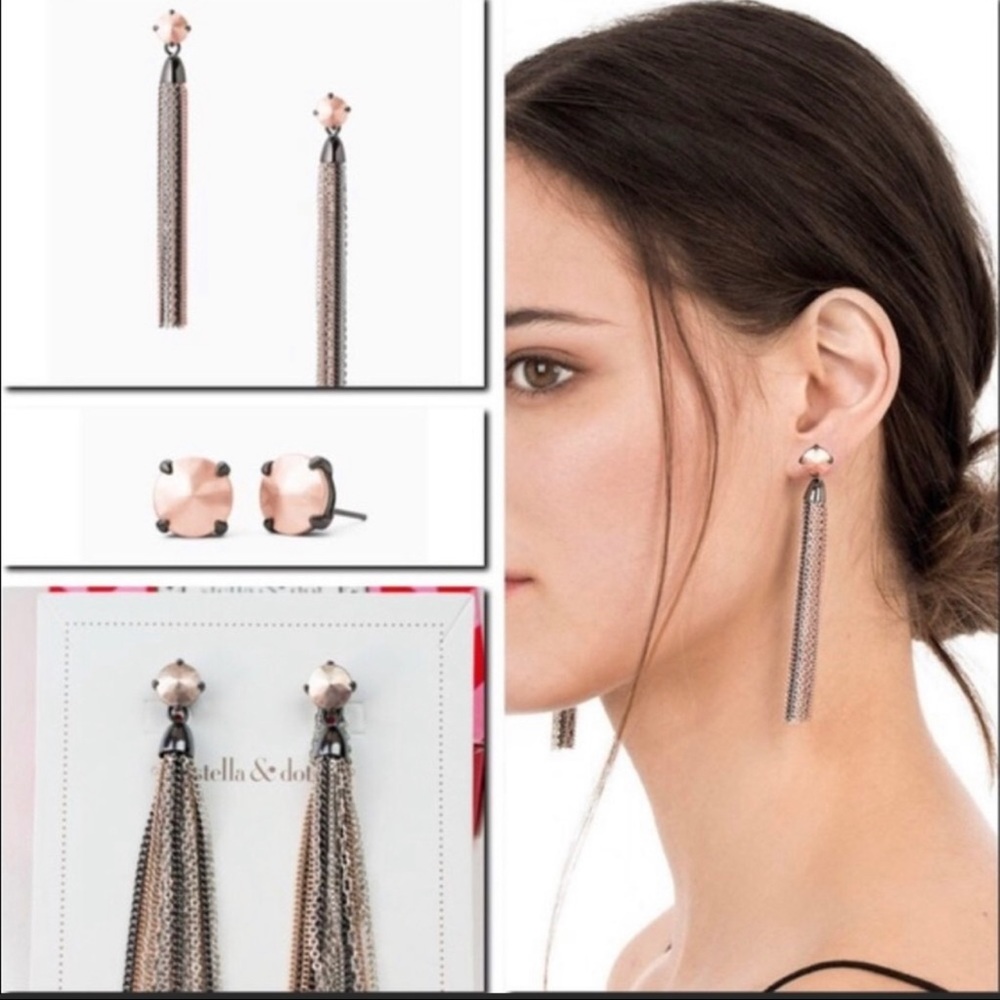 NIB Stella & Dot Fringe Tassel Earrings